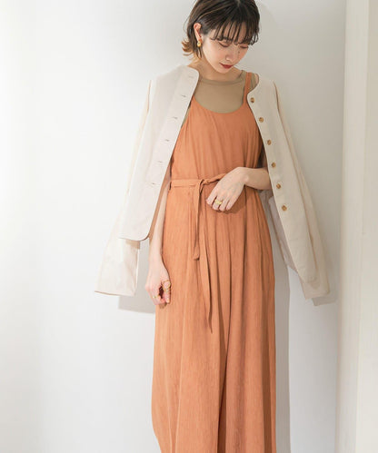 透視燈芯絨寬鬆吊帶連體褲