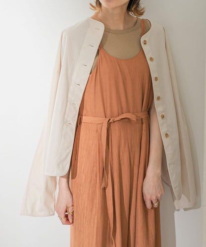 透視燈芯絨寬鬆吊帶連體褲