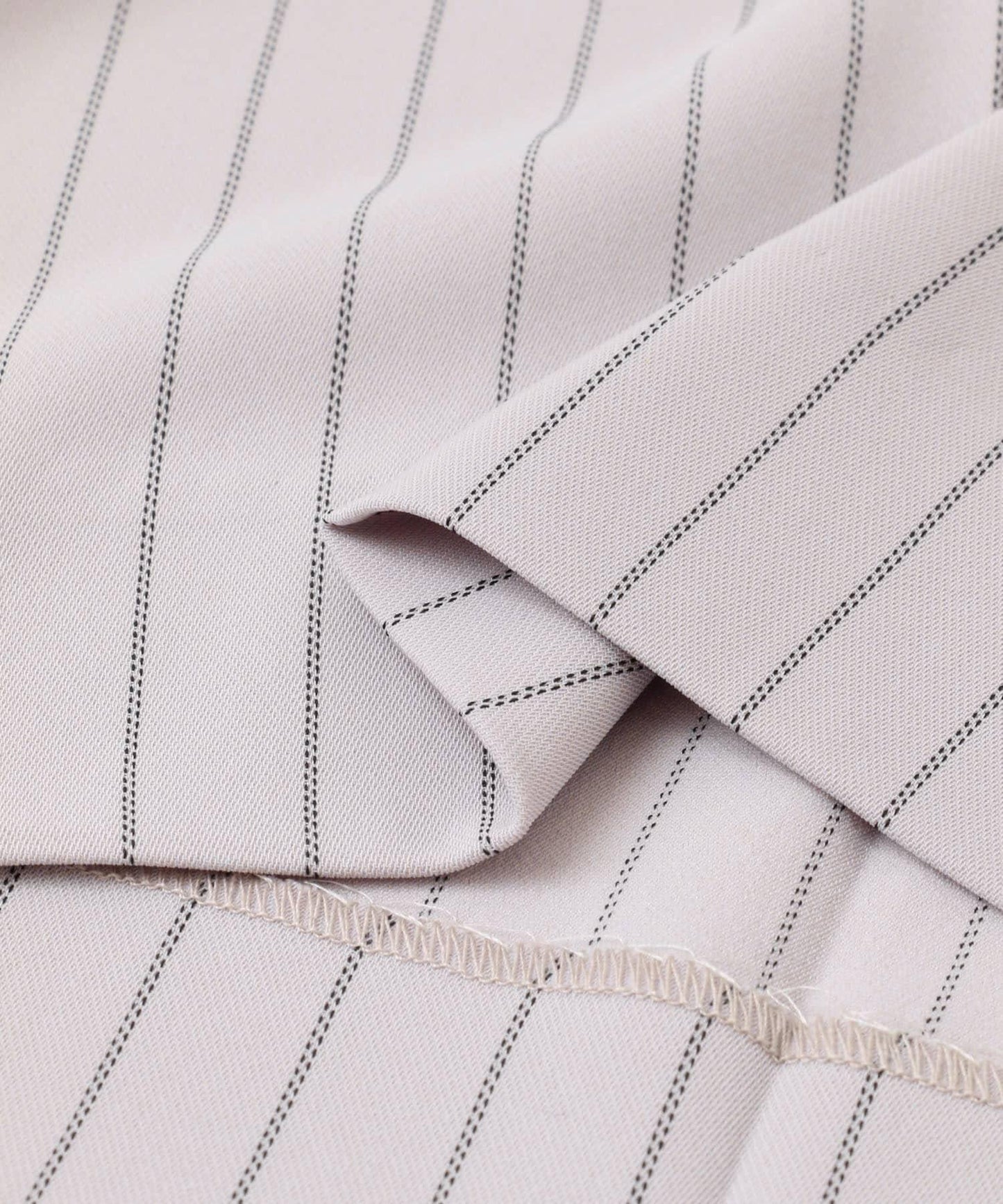 單褶細條紋寬鬆西裝褲