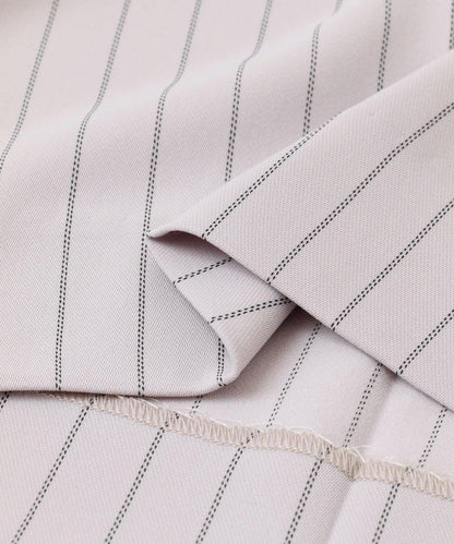 單褶細條紋寬鬆西裝褲