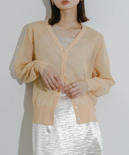 透視混色亮片開衫