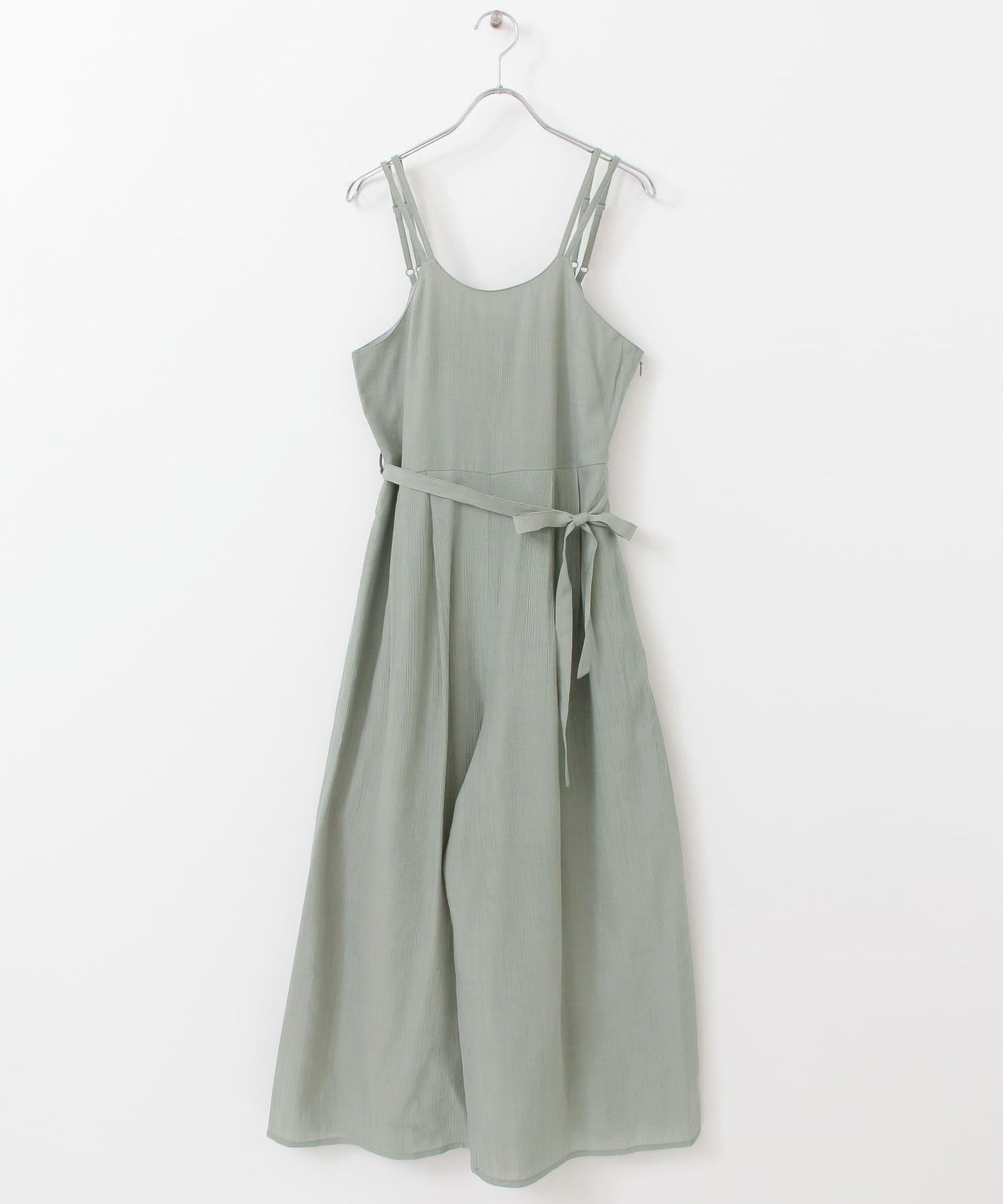 透視燈芯絨寬鬆吊帶連體褲