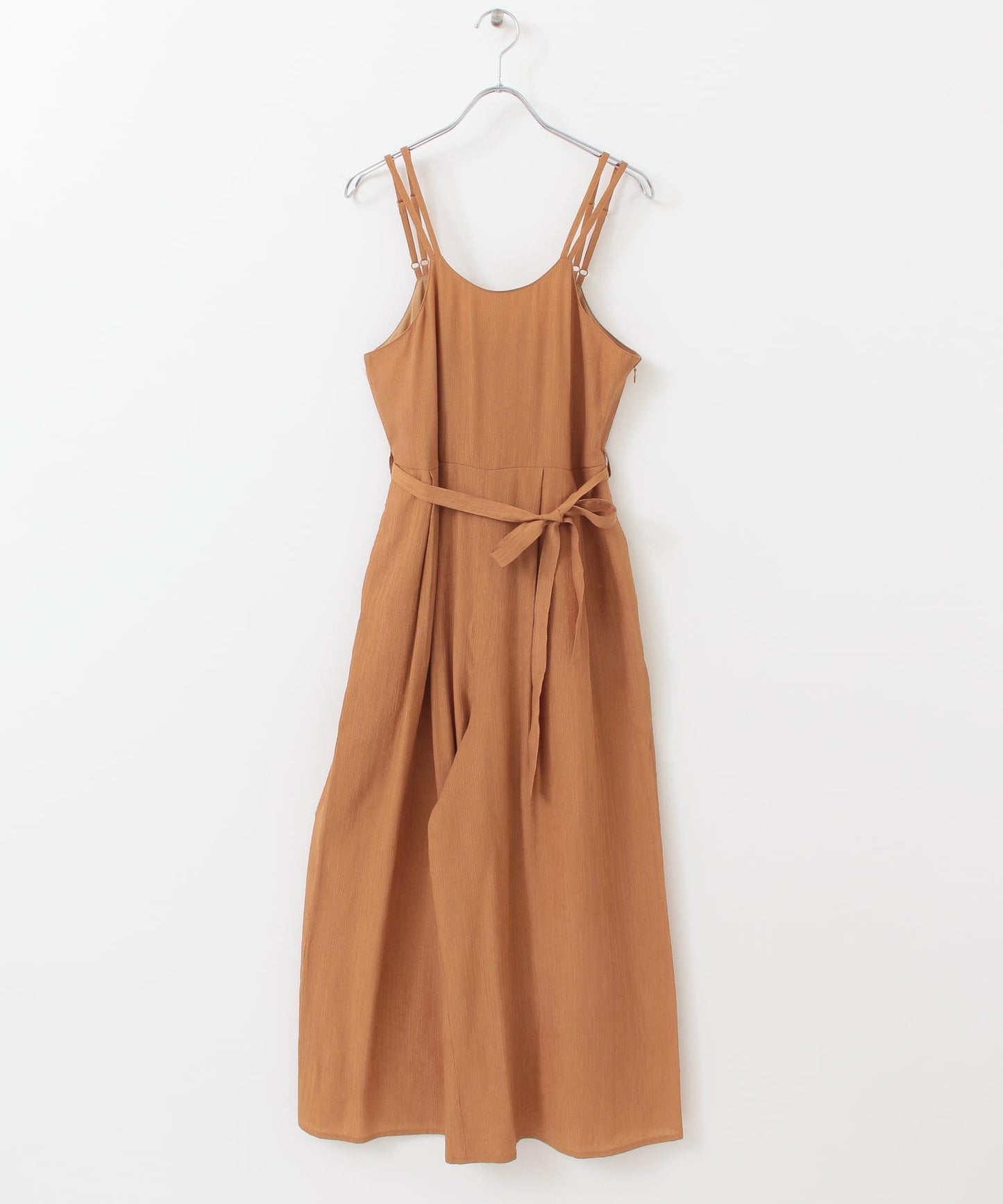 透視燈芯絨寬鬆吊帶連體褲