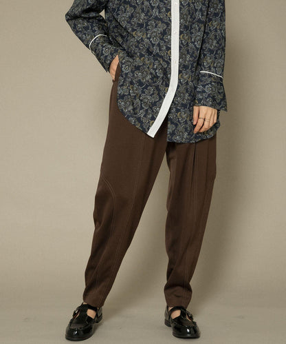 拼色拼接曲線長褲