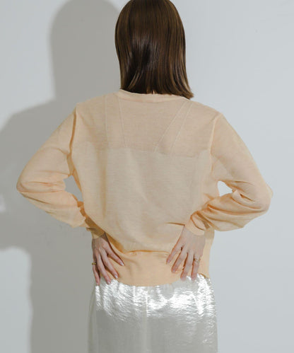 透視混色亮片開衫