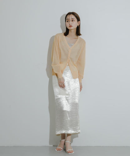 透視混色亮片開衫