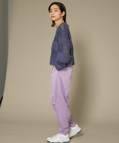 拼色拼接曲線長褲