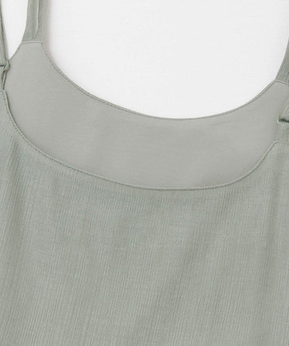 透視燈芯絨寬鬆吊帶連體褲