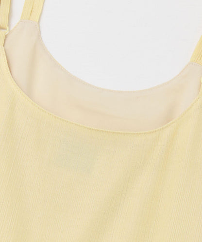 透視燈芯絨寬鬆吊帶連體褲