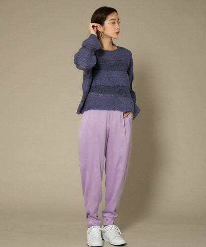 拼色拼接曲線長褲