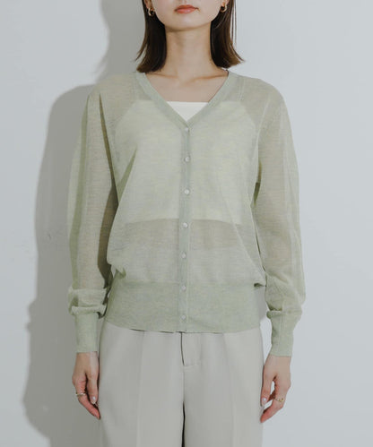 透視混色亮片開衫