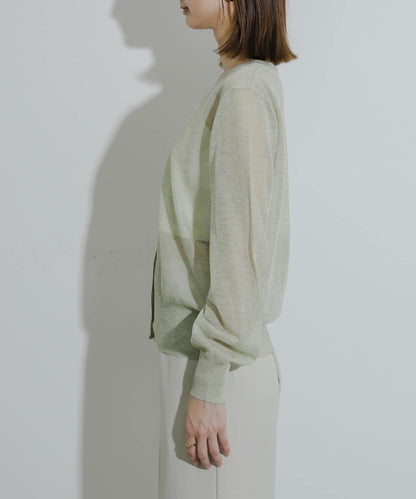 透視混色亮片開衫