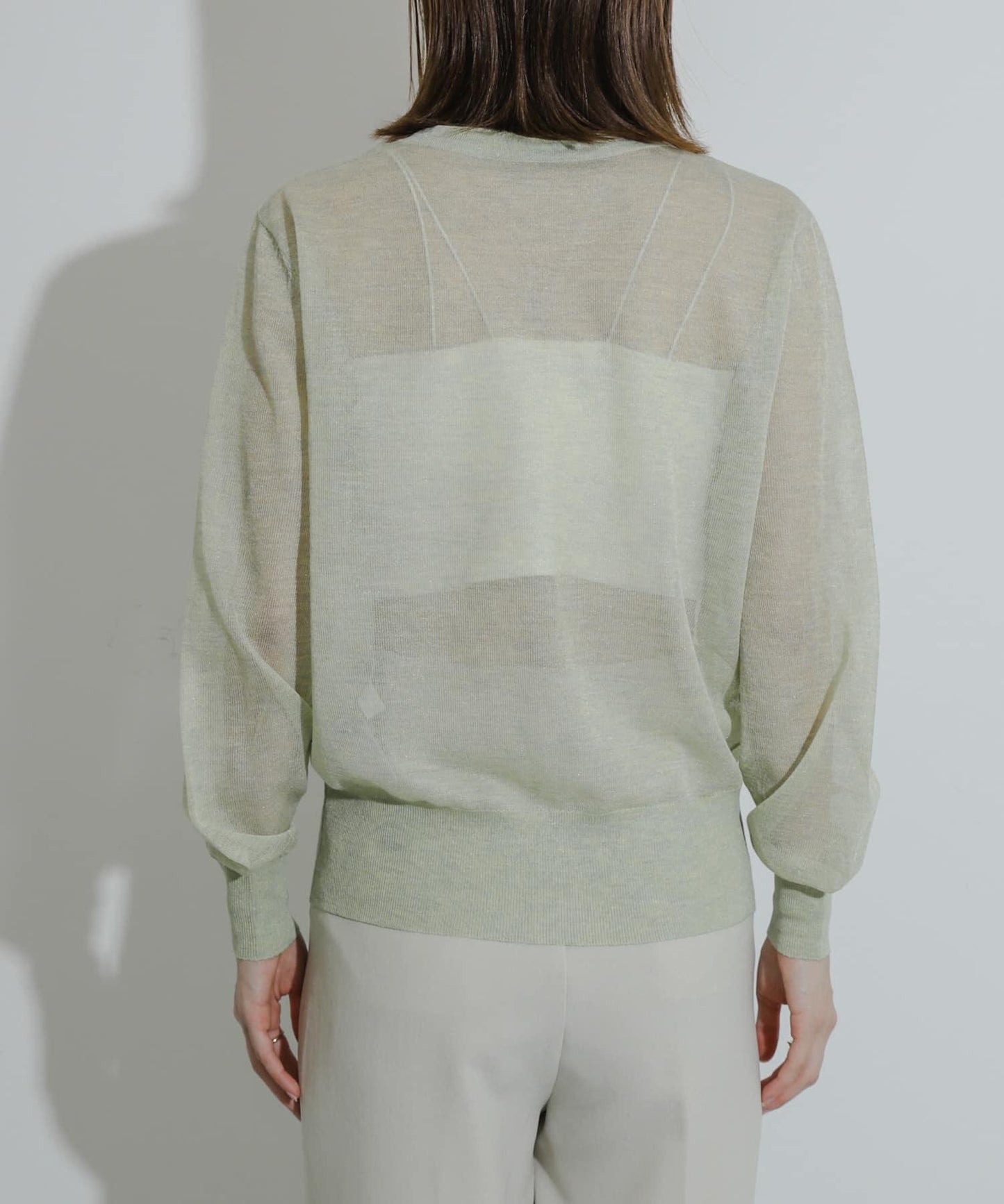 透視混色亮片開衫