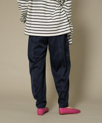 拼色拼接曲線長褲