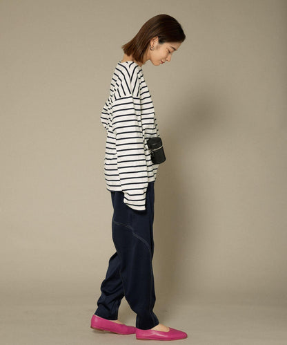 拼色拼接曲線長褲