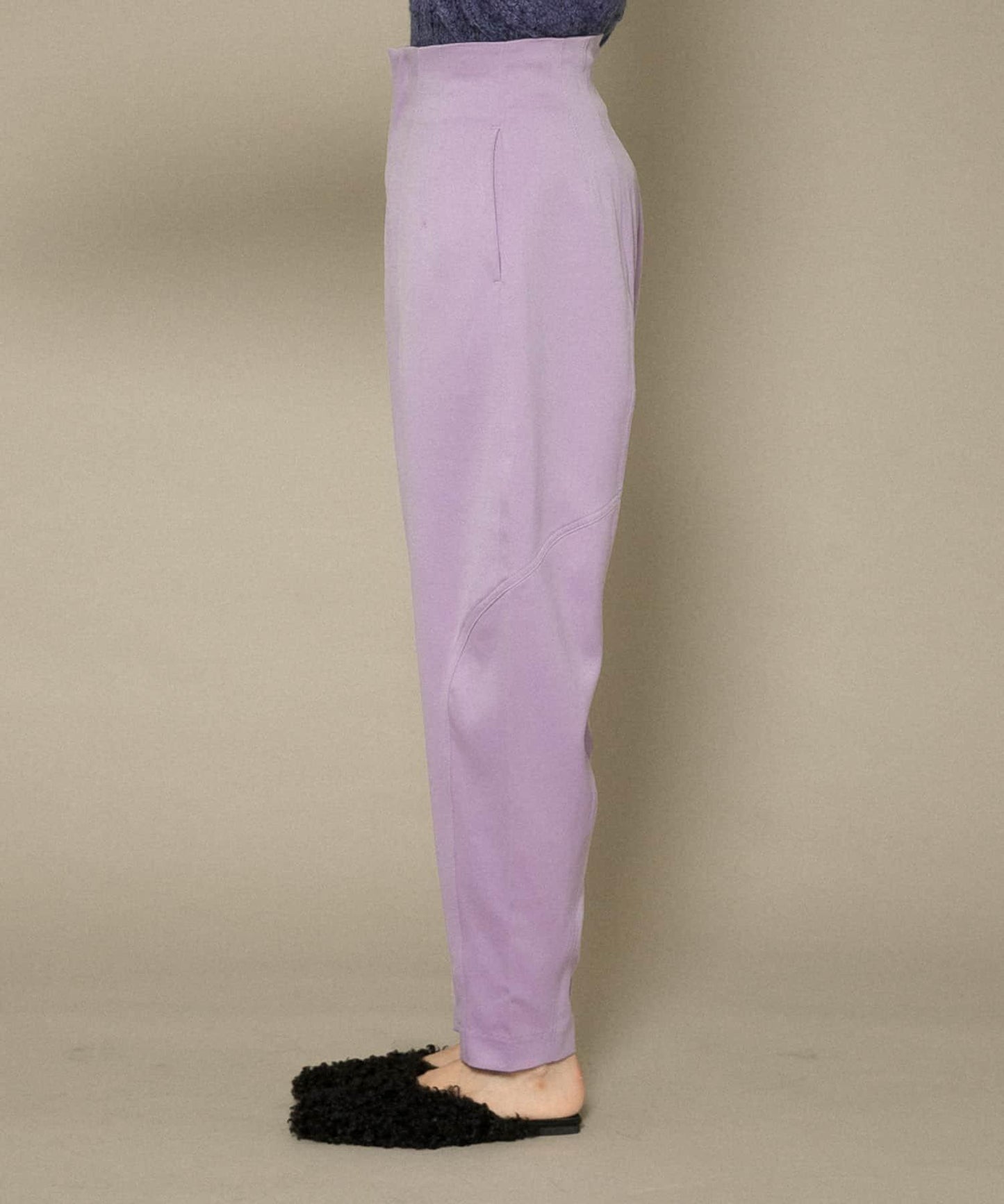 拼色拼接曲線長褲