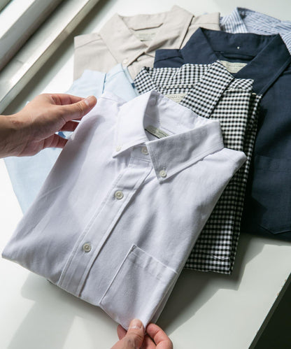 抗菌牛津紡扣領短袖襯衫