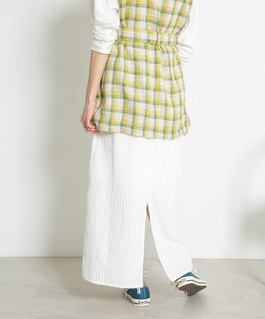 條紋提花喇叭裙