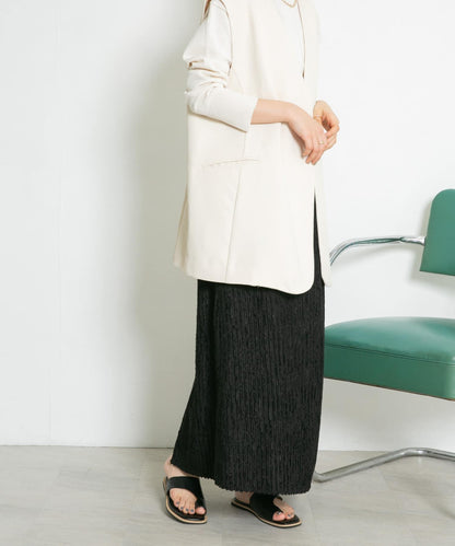 條紋提花喇叭裙