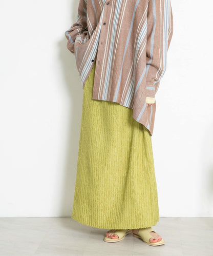 條紋提花喇叭裙