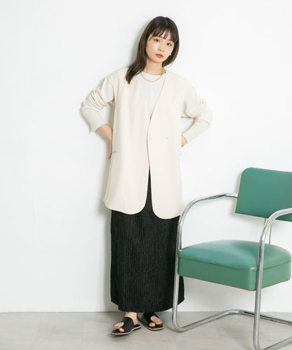 條紋提花喇叭裙