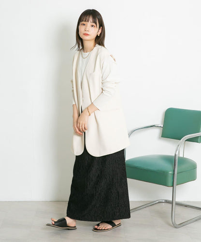 條紋提花喇叭裙