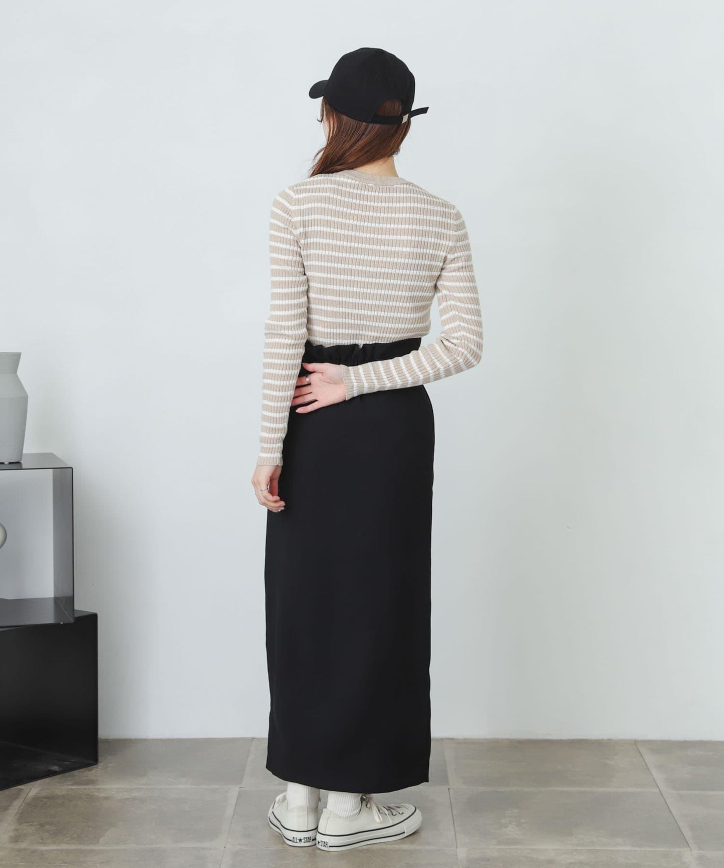 提供XS・TALL尺碼 高腰斜襟半身裙