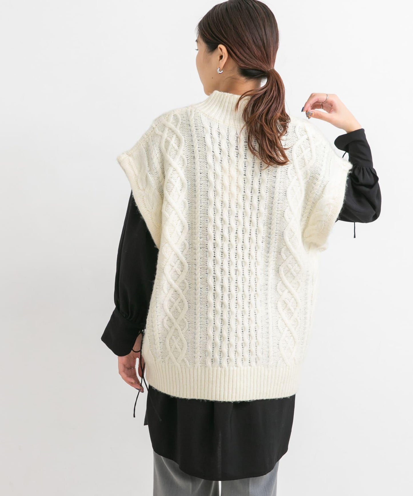 立領寬鬆袖襯衫