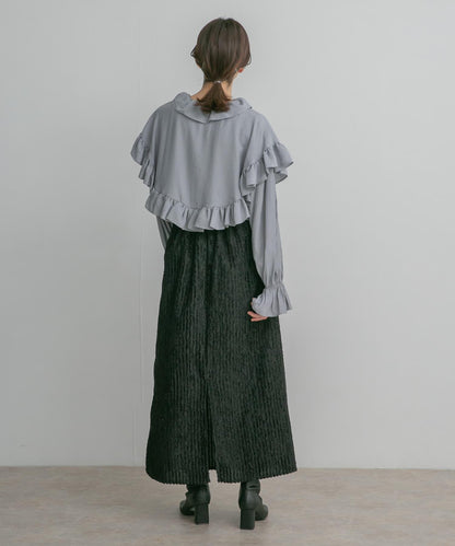 條紋提花喇叭裙