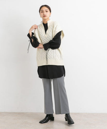 立領寬鬆袖襯衫