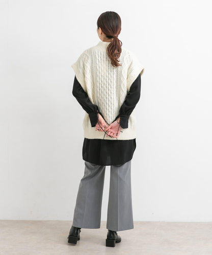 立領寬鬆袖襯衫