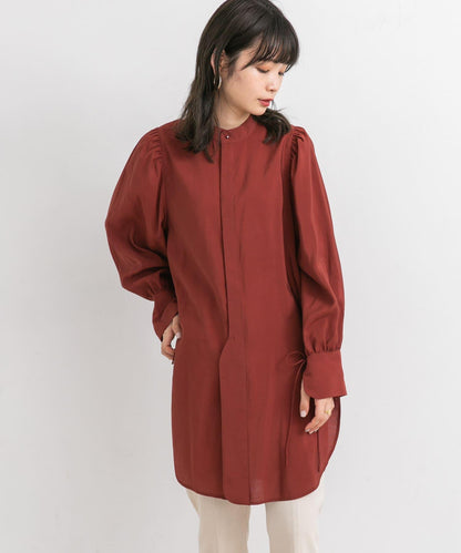 立領寬鬆袖襯衫