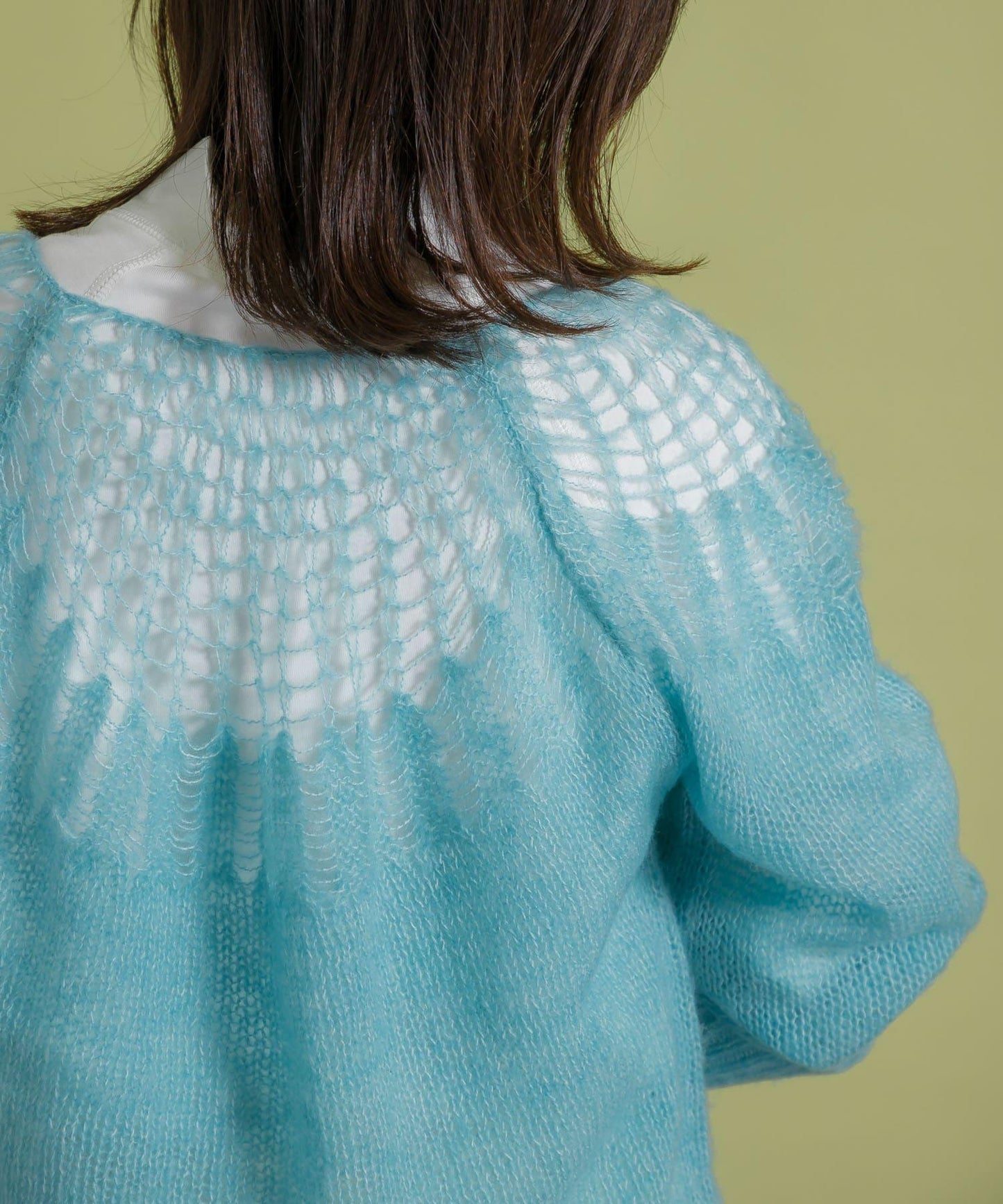 網紗拼接針織衫