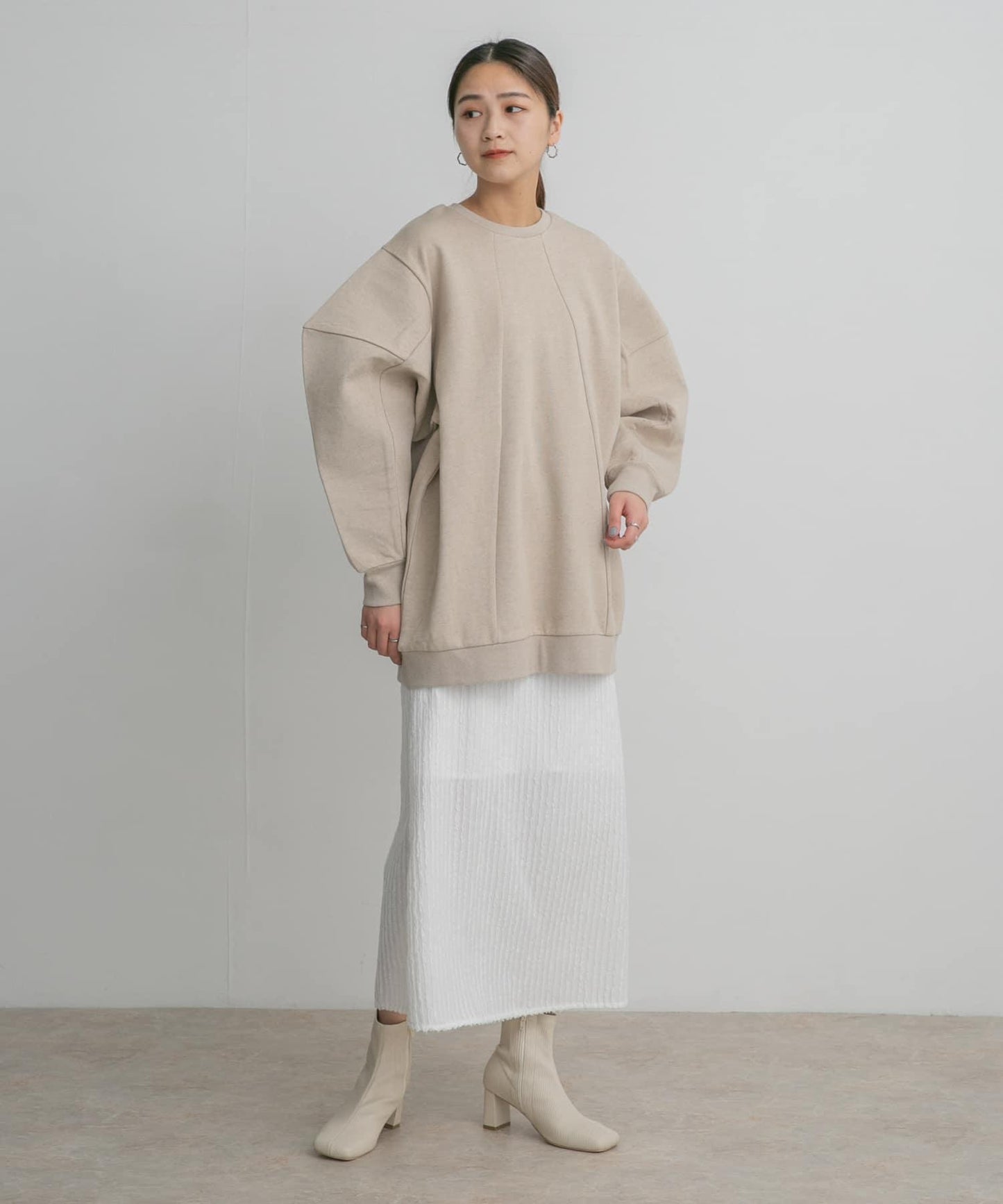 條紋提花喇叭裙