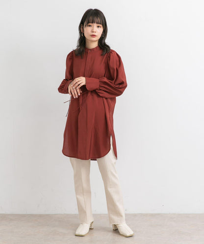 立領寬鬆袖襯衫