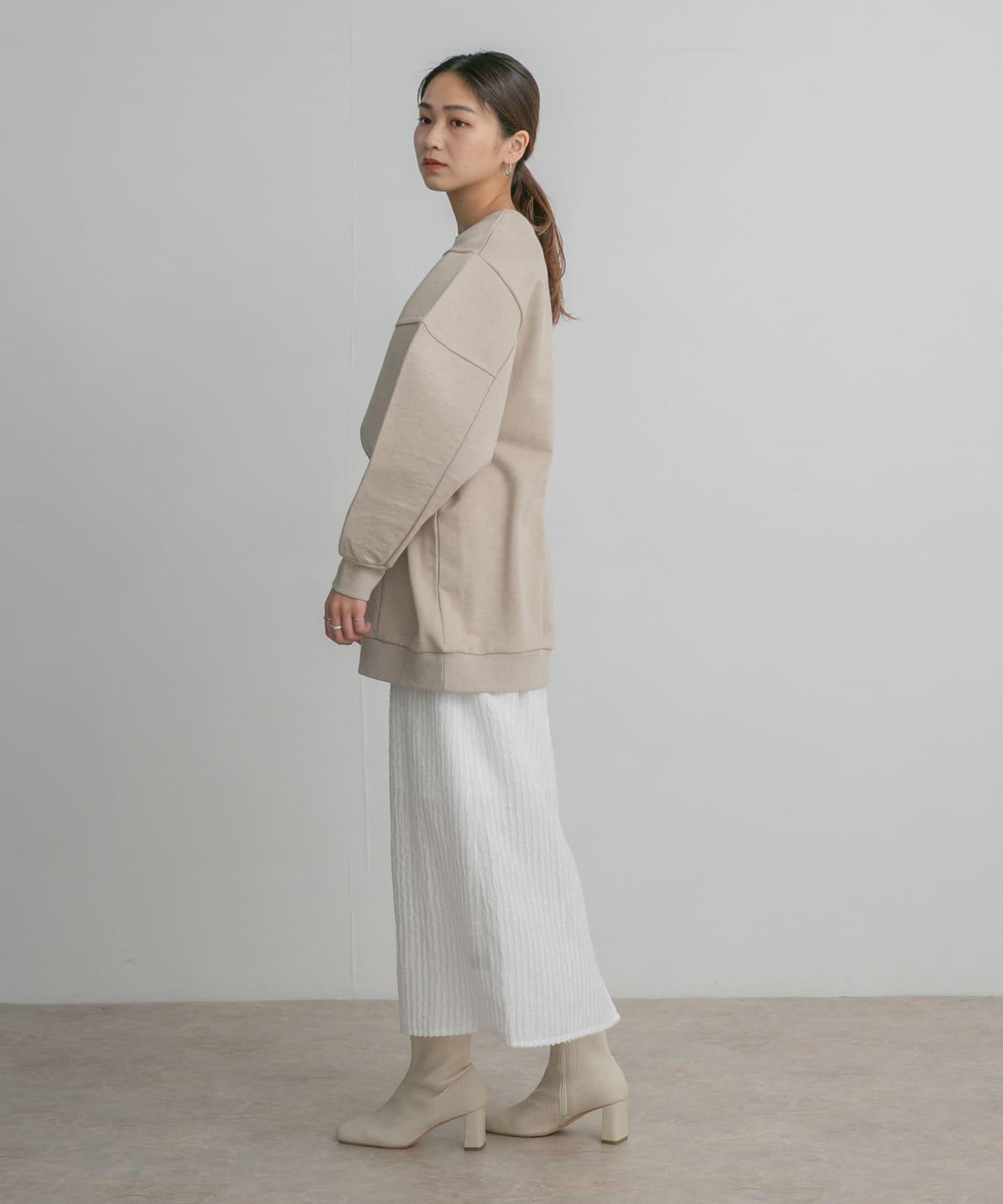 條紋提花喇叭裙