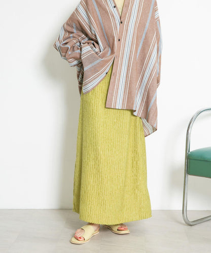 條紋提花喇叭裙