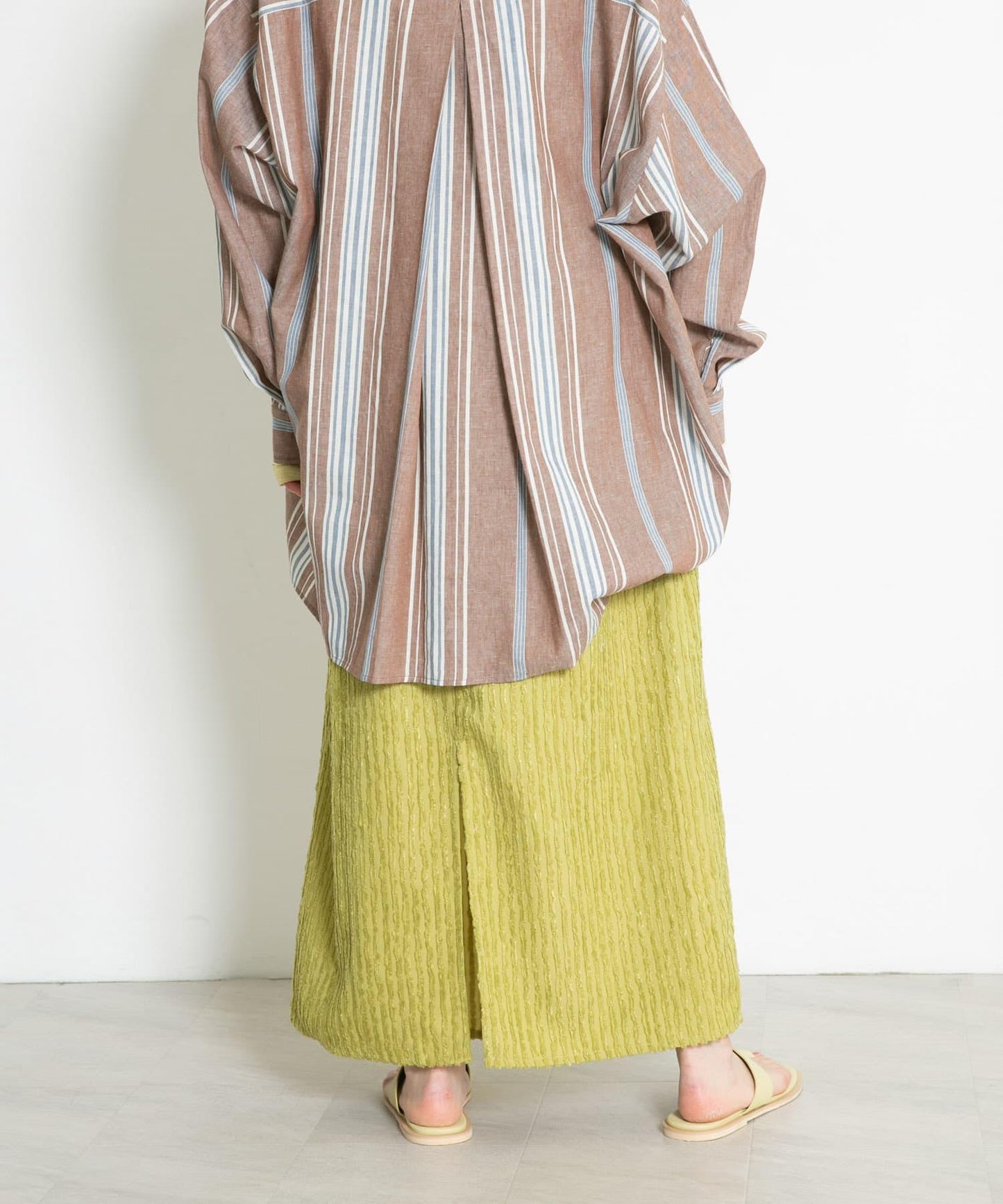 條紋提花喇叭裙