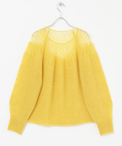 網紗拼接針織衫