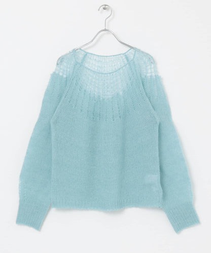 網紗拼接針織衫