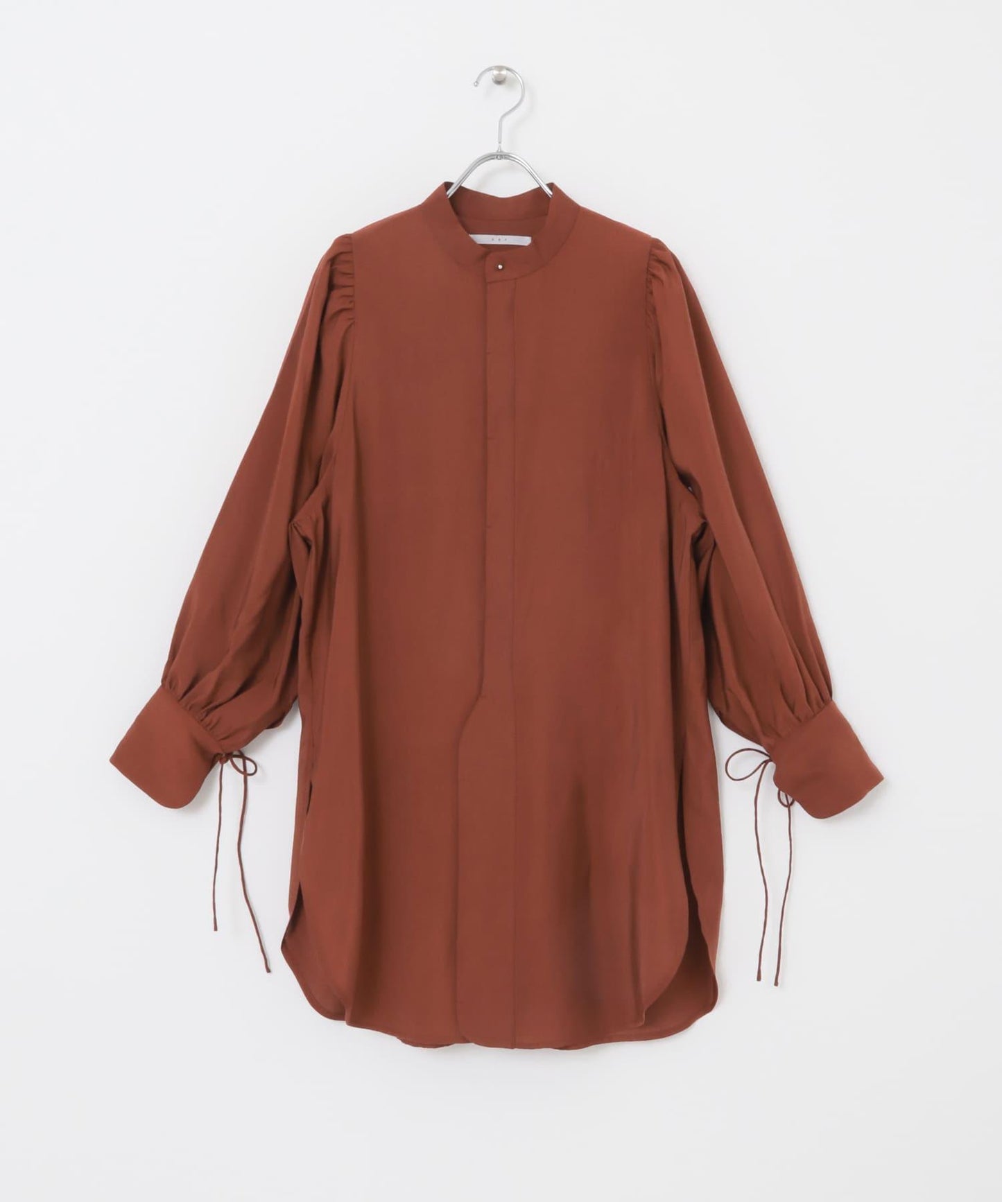 立領寬鬆袖襯衫