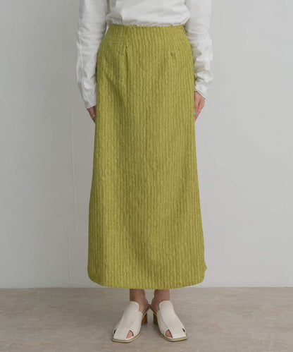 條紋提花喇叭裙