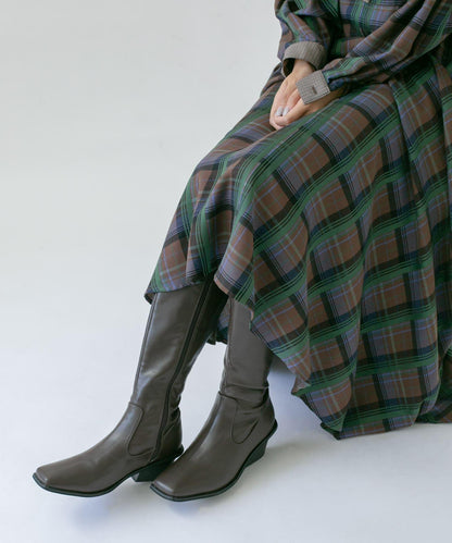 西部風高跟長靴