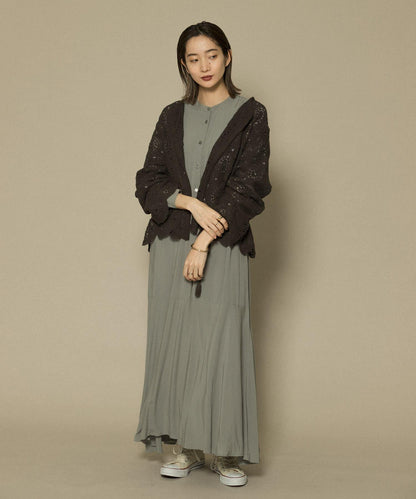 鏤空圓形花邊針織開衫