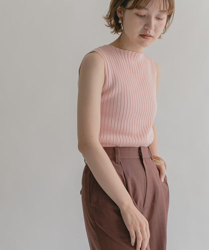 船領羅紋針織背心