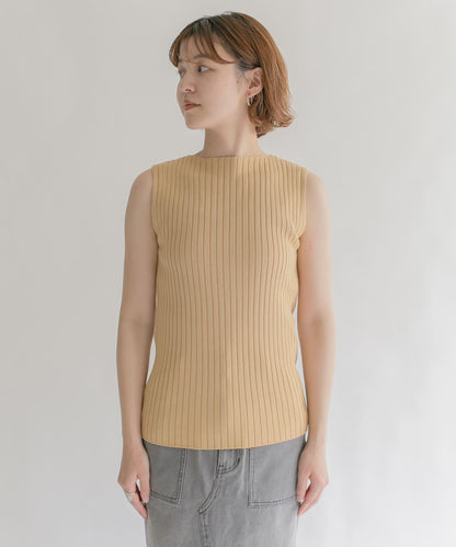 船領羅紋針織背心