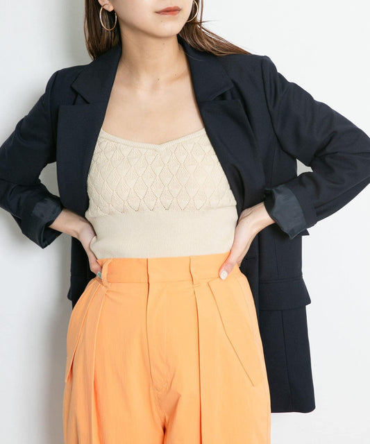 帶胸墊針織文胸吊帶衫