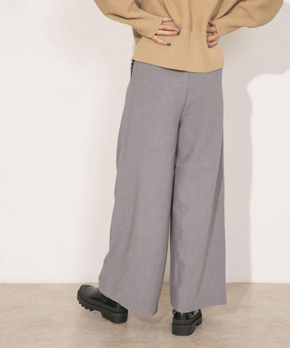 雙褶寬腿褲