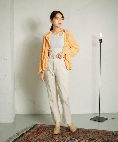 鏤空圓形花邊針織開衫