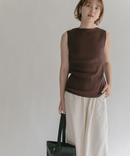 船領羅紋針織背心